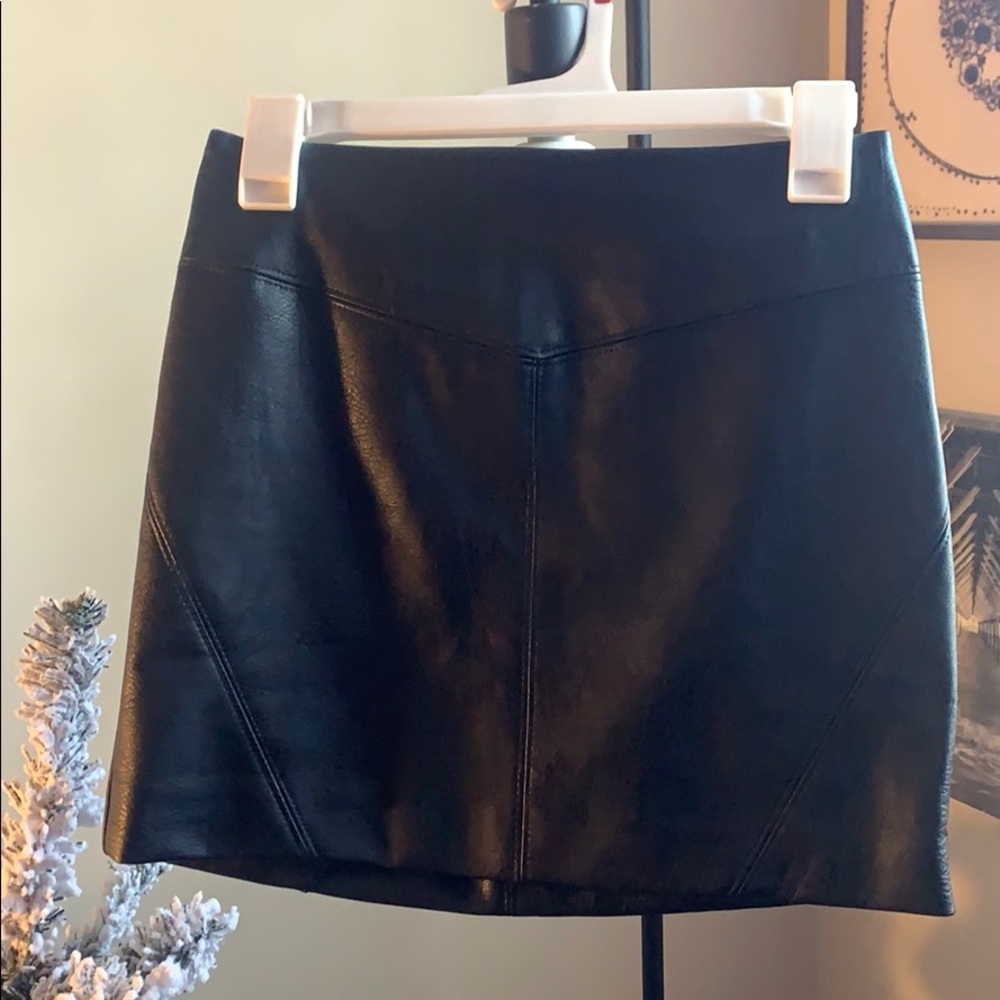 Black Leather Mini Skirt